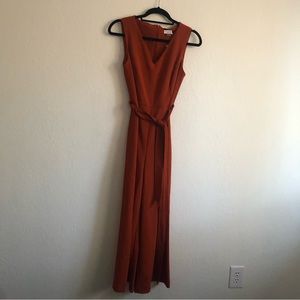 Calvin Klein Burnt Orange Jumpsuit (Size 4)